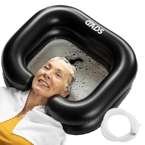 GADS Lavabo Portable, Bac a shampoing domicile, Bac Pour Laver les Cheveux, Bassin Gonflable pour Laver Les Cheveux, Bassin de lit Pour Lave Tête Domicile,...