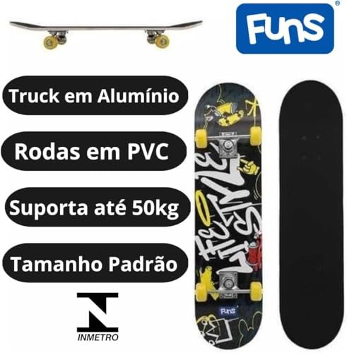 Skate Semiprofissional Infantil, 79 cm, Completo e Montado, até 50 kg