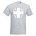 Kiwistar Croix de la Bundeswehr T-Shirt Homme imprimé Motif Fun Motif Coton S M L XL XXL en 15 Couleurs différentes