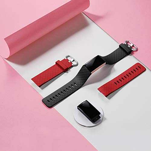 Faliogo 2 Pack Replacement Bands Compatible with Fitbit Charge 3 Bracelet/Fitbit Charge 4 Bracelet - Image 2