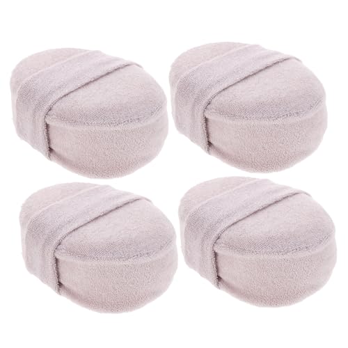 minkissy 4 Piezas almohadilla de esponja de ducha guante de esponja vegetal almohadilla exfoliante