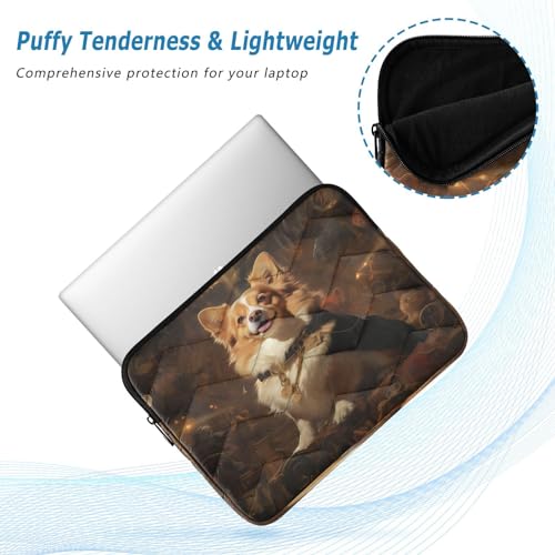 Funda para portátil de 13 a 14 pulgadas impermeable con diseño de corgi miniatura 5