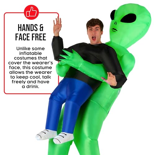 Morph Inflatable Alien Costume Adult, Blow Up Alien Abduction Costume Adult, Inflatable Halloween Costume Adult