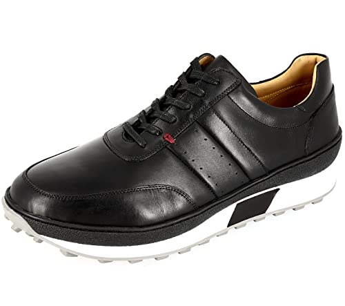 Chaussures baskets homme en cuir noir 613 aux finitions premium