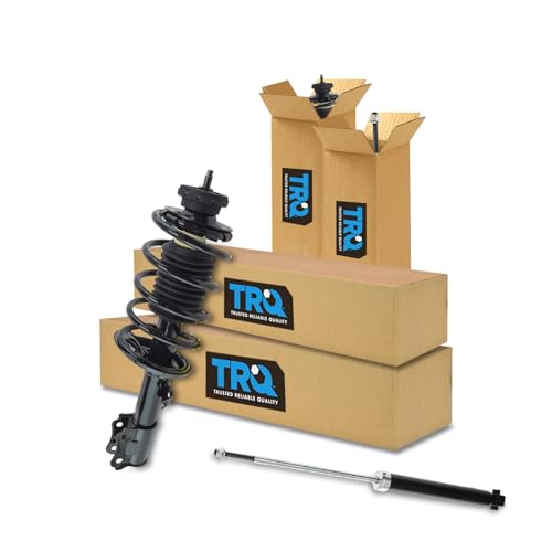 Image of TRQ Front and Rear Complete Strut Assembly & Shock Absorber Kit Complete Strut & Coil Spring Assembly Compatible with 2004-2011 Chevrolet Aveo 2007-2011 Aveo5 2009 Pontiac G3