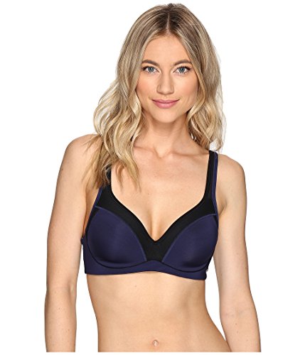 Natori Women s Zen Contour Convertible Sport Bra, Midnight Navy Black, 34G