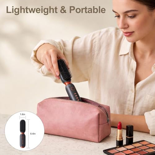 Peine alisador portátil inalámbrico Go Brush Pro rojo miniatura 2