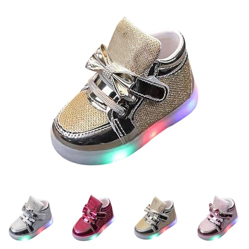 Betadog Girls Glitter Sneakers Lightweight Kids Tennis Shoes Kids Athletic Shoes Youth Girls Slip-On Athletic Sneakers (Gold-3, 7.5)
