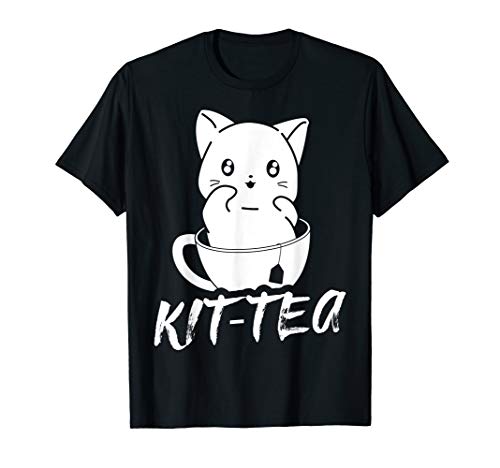 Cute Cat Tea Design Kit-Tea Wordplay Cats T-Shirt