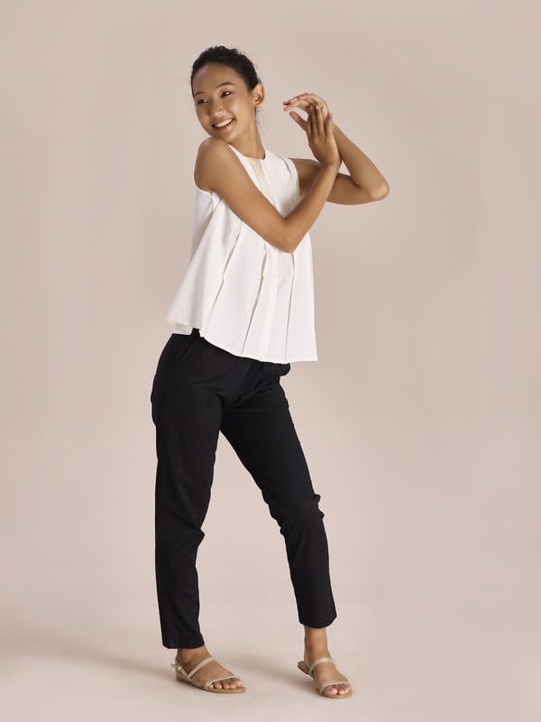 Image of GO COLORS Soft Cotton Pant Full Length for Women| Breathable, Mid Rise
