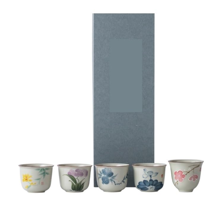 Filiżanka do herbaty Chiński kubek do herbaty, podróżny kubek do kawy, ręcznie malowany kubek do herbaty, kolor emaliowany ceramiczny kubek do herbaty, zestaw chińskich filiżanek do herbaty