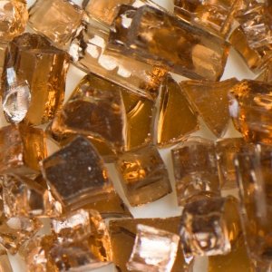 Reflective Copper Small 10 Lb Bag Fireplace Glass, Landscape Glass