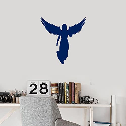 Image of Angel With Wings (Navy Blue) (Set Of 2) Premium Waterproof Vinyl Decal Stickers For Laptop Phone Accessory Helmet Car Window Bumper Mug Tuber Cup Door Wall Decoration