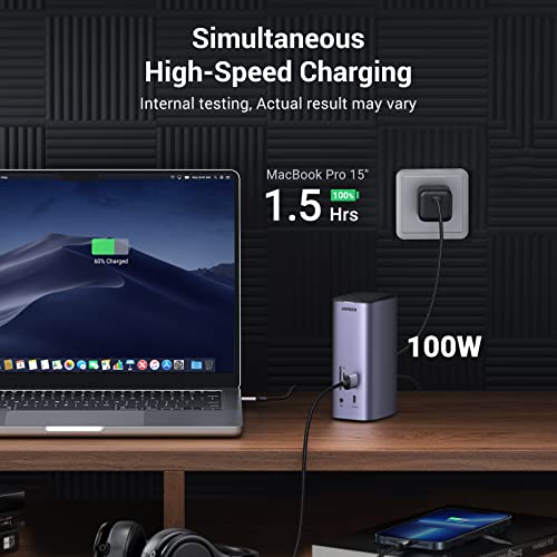 UGREEN Estação de ancoragem USB C, 13 em 1 USB-C PD Dock para laptop, HDMI DP 4K @ 60Hz (8K Max) Mon