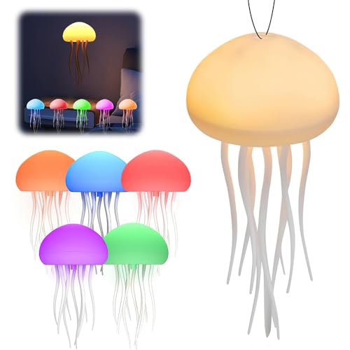 Eznaobo Lámpara de Medusas LED, Luz Nocturna Con Control de Voz, Patas Bailando y Colores Cambiantes Para el Hogar