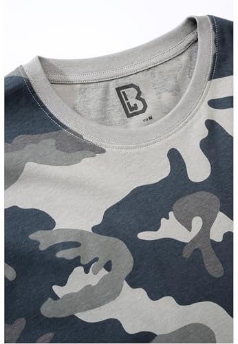 T-Shirt Di Brandit - Premium T-Shirt - S A 5XL - Uomo - Camouflage Grigio - 8