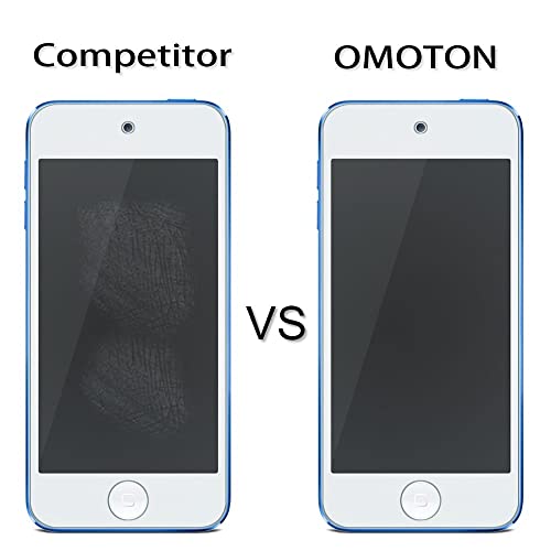 OMOTON Tempered Glass Screen Protector for New iPod Touch (7th / 6th / 5th Gen, 2015 / 2019 Released), 2 Pack