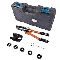 Presswerkzeug V-Kontur Profi Presszange (hydraulisch) 12-15-18-22-28 Set Presswerkzeug mit 360° drehbarem Kopf GLOSSY AUTO PARTS