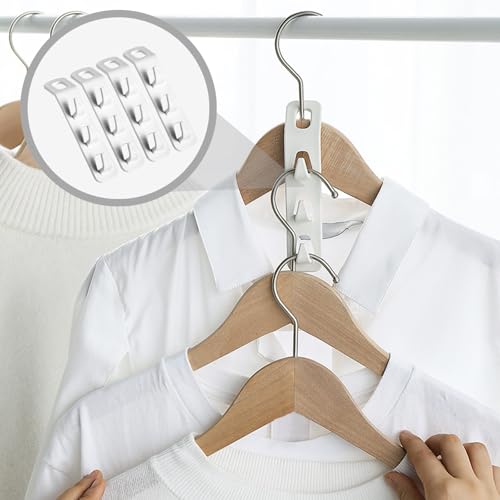 Kleiderbügel Verbindungshaken, Verbindungshaken Platzsparend 8 Stück Kleiderbügel Verbindungshaken Haken für Kleiderbügel Bügel Verbindung Hanger Connector Hook für Organizer Schrank