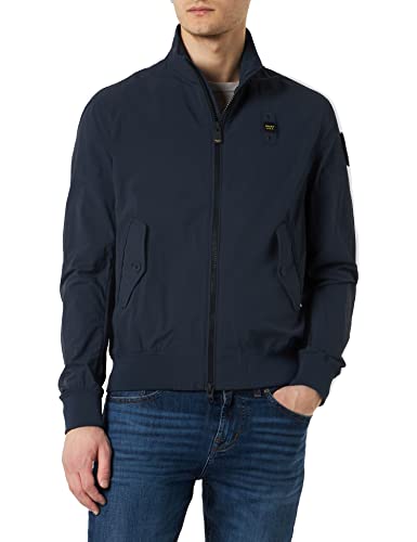 bomber collo alto Blauer Giubbini Corti Sfoderato Giacca, 888 Blu, M Uomo