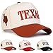 tincolia Unisex Texas Letter Embroidery Baseball Caps Spring Autumn Outdoor Casual Hats Sunscreen Hat Sports Cap-Black