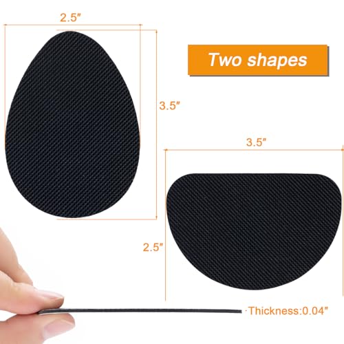 Image of GADEBAO Non-Slip Shoes Pads, 8 Pcs Anti-Slip Shoe Grips on Bottom of Shoes, Silicone Self-Adhesive Sole Protector (Black-2 Shapes)