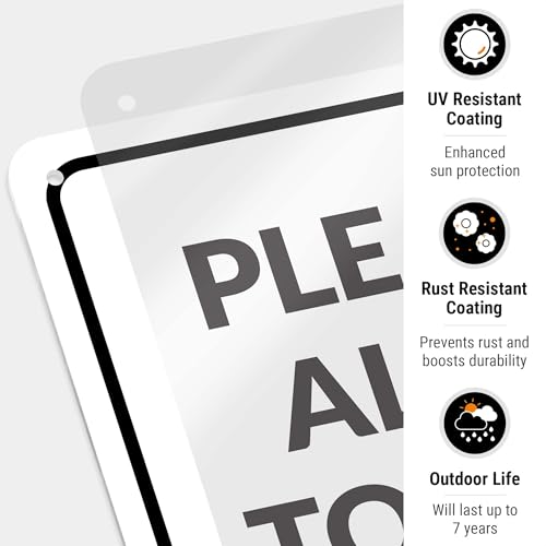 Image of Package Delivery Sign, Delivery Instructions Deliver All Package to Front Door Sign, 10x14 Inches, Rust Free .040 Aluminum, Fade Resistant, Made in USA