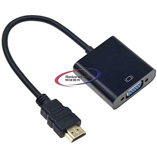 Reland Sun HDMI to VGA HDMI to VGA Adapter VGA to HDMI Converter (Black)