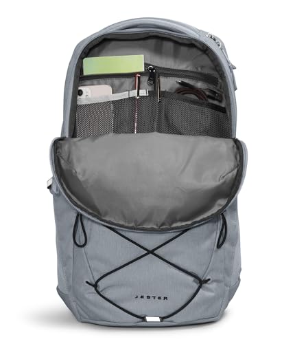 Image of The North Face Jester Everyday Laptop Backpack - Commuter Daypack, Water Repellent, Laptop Sleeve, Mid Grey Dark Heather /TNF Black-NPF, One Size