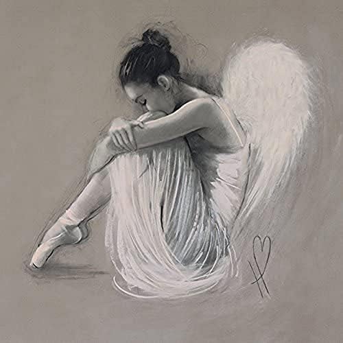 Art Group WDC95925 The Hazel Bowman (Angel Wings IV) -Canvas Print 40 x 40cm, Wood, Multicolour, 40 x 40 x 1.3 cm