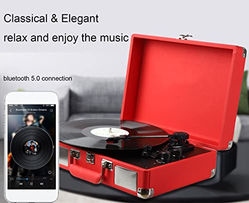 Tourne-Disque Vinyle Blutooth Valise Tourne-Disque Tourne-Disque rétro 2 Haut-parleurs stéréo intégrés Stylet Rubis… - Les Beatles, Paul McCartney, John Lennon, RIngo Starr, George Harrison Tourne-Disque Vinyle Blutooth Valise Tourne-Disque Tourne-Disque rétro 2 Haut-parleurs stéréo intégrés Stylet Rubis… – Image 4