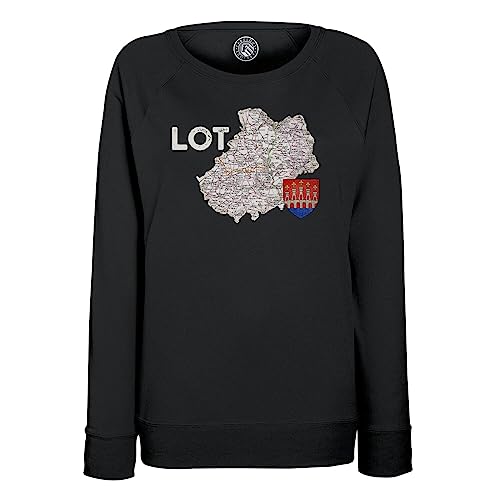 Sweatshirt femme carte rare Lot 46 style rétro Occitanie doux