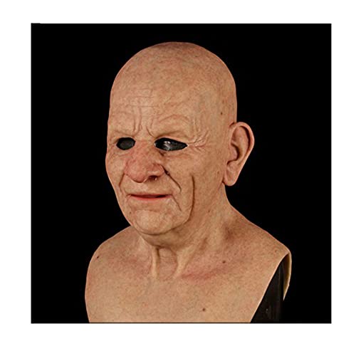 FA.cbj3 Máscara de látex para festa de Halloween, máscara realista de homem velho, máscara de cospla