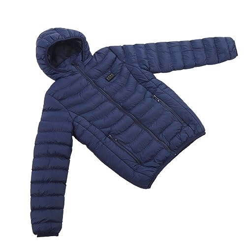 19 Zones Heating Jacket, 19 Areas Heated Jacket Smart Constant Temperature Thermal Hooded Coat for Men Women Skiing Camping (S)