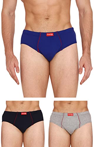 VIP Frenchie Plus Men’s Cotton Briefs (Pack of 3) – Ultra-Soft, Breathable Underwear with Stretch Waistband & All-Day Comfort Fit
