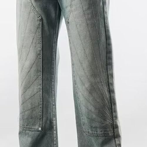 Mens Straight Leg Jeans Men's Jeans Relaxed Fit Cotton Mid Rise Classic Loose Fit Pants with Pockets2