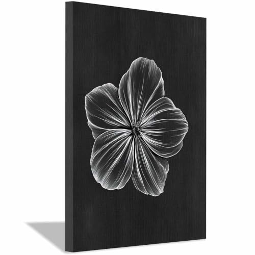 Affiche noir et blanc fleurs HOQIU pour créer une ambiance zen au bureau et à la maison