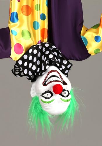 Clown Halloween interactif à piles avec effets sonores et LED rouges