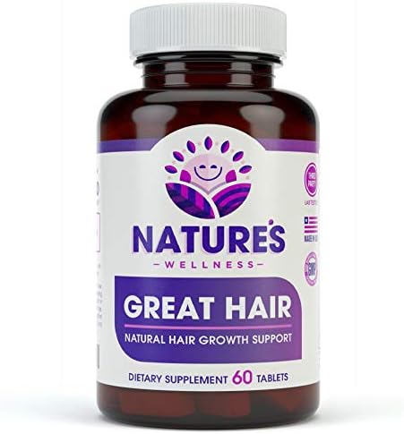 Great Hair Supplement - Natural Hair Growth Vitamins for Healthier Hair - Potent DHT Blocker to Reduce Thinning & Hair Loss - All Hair Type, Women & Men - Biotin, Saw Palmetto +22 More! - Tablet Pills