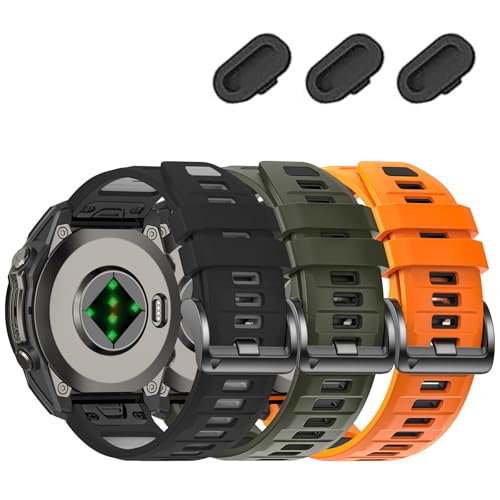 Correa de silicona 26mm compatible con Garmin Fenix 8 Pro miniatura 1