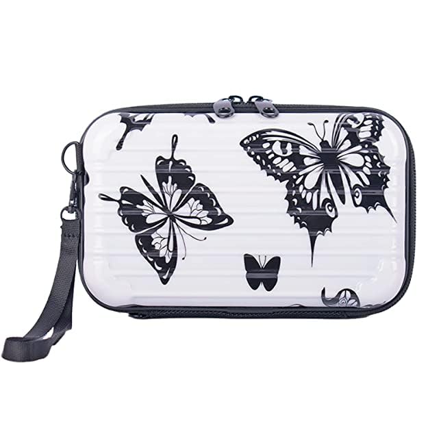 Fashion Street FSFashion Street Sling Box Bag For Women with detachable Shoulder Strap and Convertible into Cosmetic Box Bag (butterfly print)
