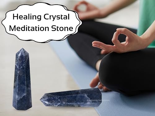 Image of Amazing Gemstone Iolite Crystal Towers - Natural Healing Crystal Point Obelisk for Reiki Healing and Crystal Grid (2 inch to 3 inch INCH)