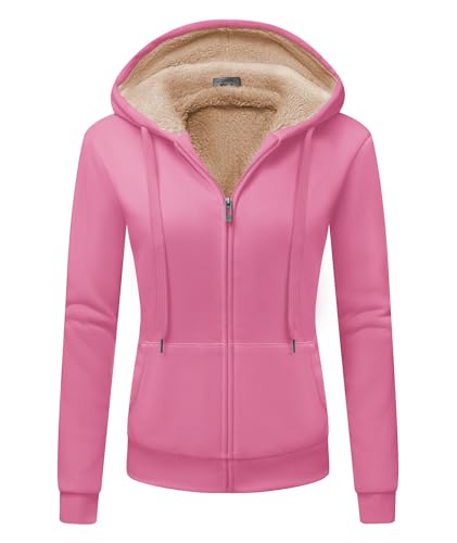 Teddyjacke Damen Mit Kapuze - Warme Fleecejacke Mit Teddyfutter Für Winter
