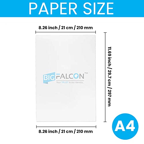 Image of BIGFALCON Premium A4 (8.5x11 inch) Size 25 Sheets Printable Sticker Paper,Transparent Clear Self-Adhesive Sheets,Waterproof, Dries Quickly and Non-Tearable for Any Inkjet Printer (25 Sheet)