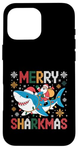 Merry Sharkmas T^V[N ʔ zf[ NX}X AO[Z[^[ X}zP[X iPhone 16 Pro Max p