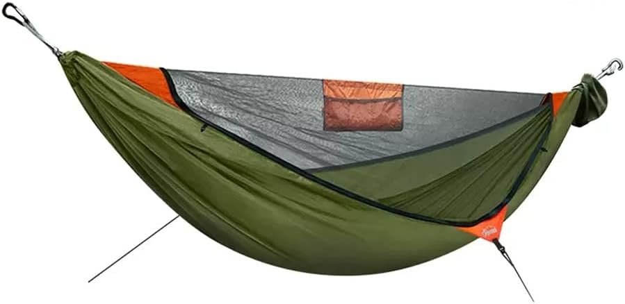 Outdoor Hammock Anti-Rollover Travel Camping Portable Hammock Hanging Chair Outdoor Portable Camping Travel Equipment (Color : Orange, Size : 310 * 140cm)