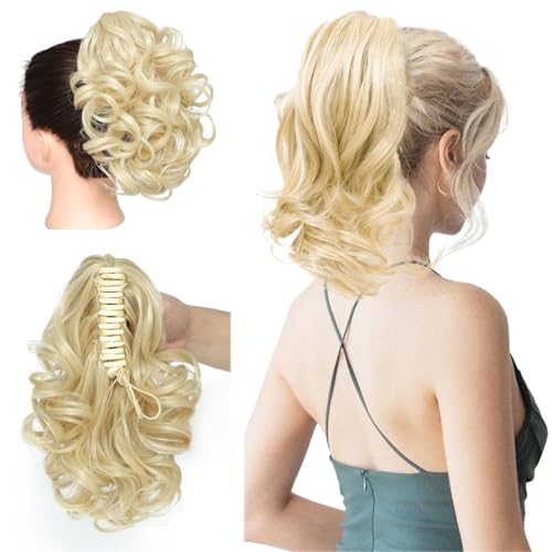 25cm Wavy Claw Clip on Ponytail Hair Extensions