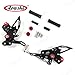 Arashi(Version 2.0) Adjustable Rearsets for Kawasaki Z125 / PRO 2016-2023 Motorcycle Accessories Foot Pegs Footrests Rear Set Black 2017 2018 2019 2020 2021