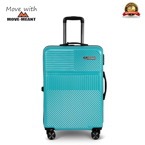 Image of Move-Meant VoyageWare Large Check-in Suitcase 75 Cm 8 Wheels Number Lock Poly Carbonate S.Green Trolley Bag for Men & Women | 360 Degree Wheeling System Luggage | Trolley Bags for Travel