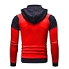 MODRYER Mens Zip-up Hoodie Sweatshirt For Bruce Lee Hooded Sweat Jacket Teens Adults Fleece Pullover Hoodies Warm Casual Jumper Sweater With Hood,Red-L #2